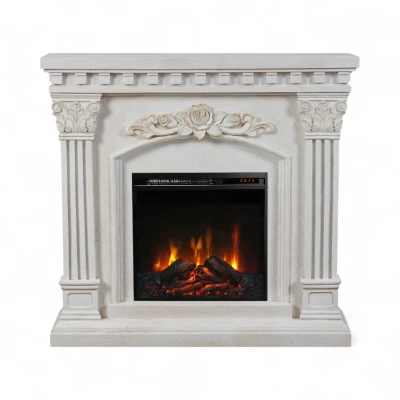 ScandiFlames Freyr Fritstående Elpejs | Køb online her ScandiFlames Freyr elektrisk pejs med Eldur 18" indsats, sten-look Polystone MGO ramme