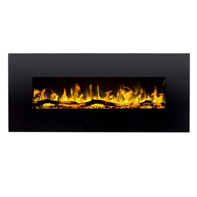 Albion Sort Væghængt Elektrisk Pejs Aflamo Albion 128 cm sort vægmonteret elektrisk pejs