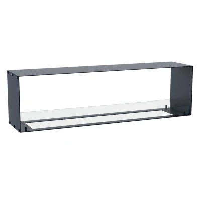 Foco Myst Two 1800 – Elegant hybridpejs til indbygning i væg Foco Myst Two 1800 – Gennemgående hybridpejs med flammeeffekt af vanddamp