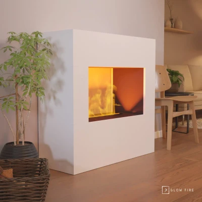 Glow Fire Goethe Elpejs OMC 600 | Køb Vanddamp Pejs Glow Fire Goethe Elektrisk Pejs OMC 600 – Realistisk Flamme, Miljøvenligt Design, Fritstående (Hvid)