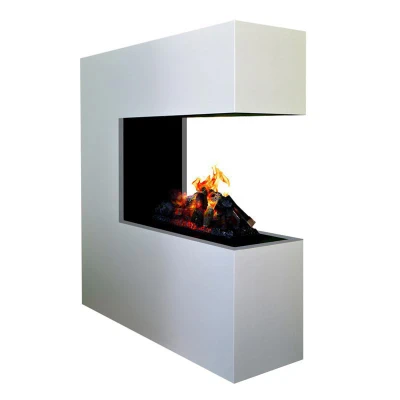 Schiller opti myst Glow Fire Glow Fire Schiller Hvid - OMC 600 | Fritstående vanddamp pejs, 120 cm x 120 cm x 38 cm