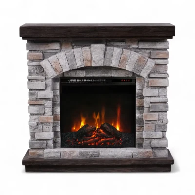 ScandiFlames Ask – fritstående elektrisk pejs | Køb her Ask elektrisk pejs med Eldur 18\" indsats – fritstående, realistiske LED-flammer