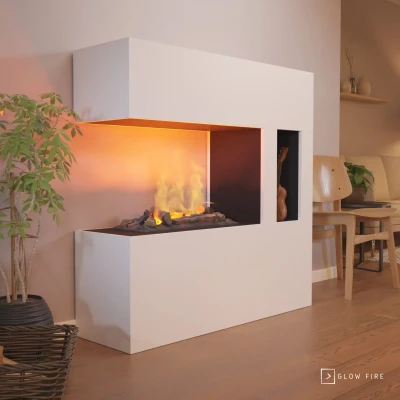 Glow Fire Schiller Indbygget Vanddamppejs (Hvid) | Køb Nu Glow Fire Schiller Pocket Elektrisk Pejs Hvid – Moderne Fritstående Design med Vanddamp