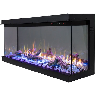 Superb 33 elpejs Fantastisk 33 Elektrisk Pejs – Væghængt med 5 Farver Justerbar LED Flammer