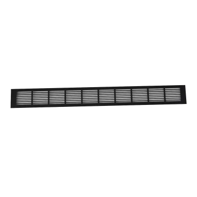 Ventilationsrist Sort - 100x11 cm - Ventilationsareal 420 cm² | Køb her Ventilationsrist Sort - 100x11 cm med et ventilationsareal 420 cm²