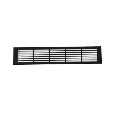 Ventilationsrist Sort - 50x10 cm - Ventilationsareal 214 cm² | Køb her Ventilationsrist Sort - 50x10 cm med et ventilationsareal 214 cm²