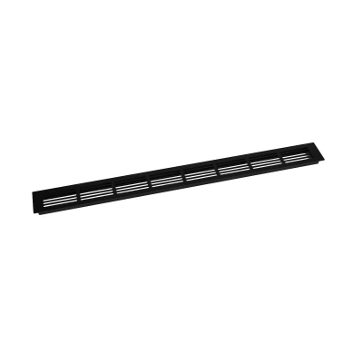 Ventilationsrist Sort - 80x7,6 cm - Ventilationsareal 210 cm² | Køb her Ventilationsrist Sort - 80x7,6 cm med et ventilationsareal 210 cm²