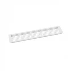 Ventilationsrist Hvid - 50x10 cm med et ventilationsareal 214 cm²