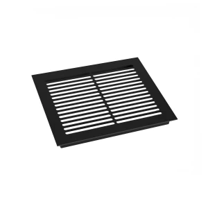 Ventilationsrist Sort - 25x20,5 cm med et ventilationsareal 210 cm²