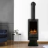 British Fires Bramshaw Pedestal - Fritstående elektrisk pejs i brændeovns design