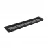 Ventilationsrist Sort - 50x10 cm med et ventilationsareal 214 cm²