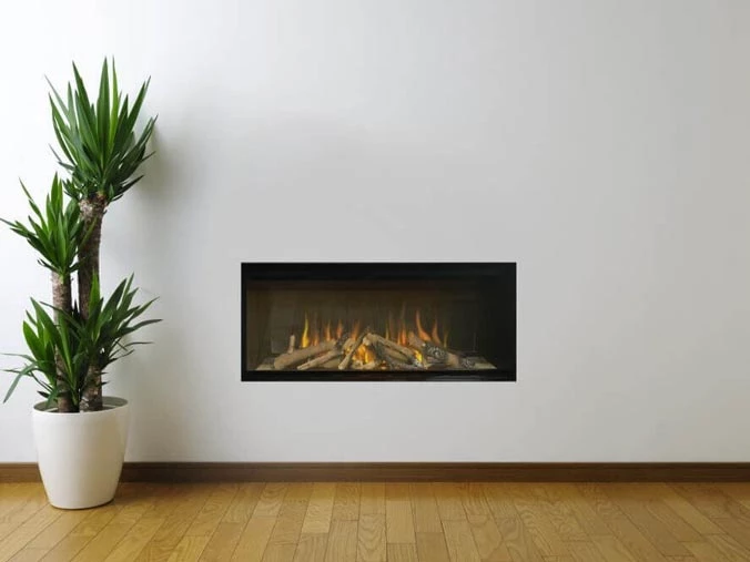 Built in electric fireplace insert